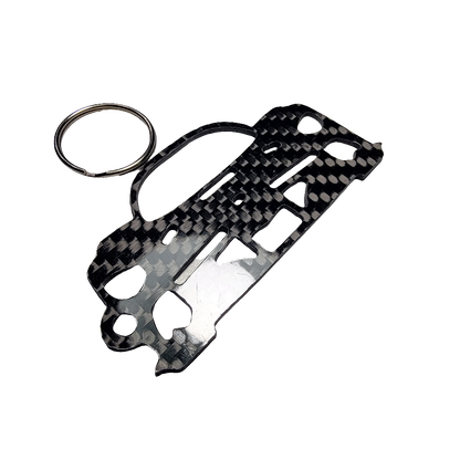 Carbon Fiber keychain for Aston Martin Valkyrie (2021-Present) Inspired Keychain Lanyard  front view Glossy Twill