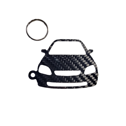 Carbon Fiber keychain for Honda Civic EK (1996-2000) Inspired Keychain Lanyard  front view Glossy Twill