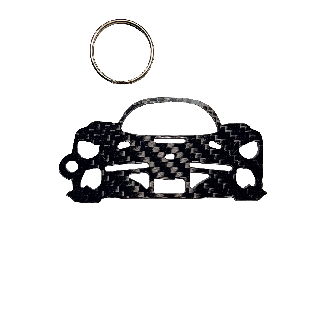 Carbon Fiber keychain for Aston Martin Valkyrie (2021-Present) Inspired Keychain Lanyard  front view Glossy Twill