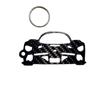 Carbon Fiber keychain for Aston Martin Valkyrie (2021-Present) Inspired Keychain Lanyard  front view Glossy Twill