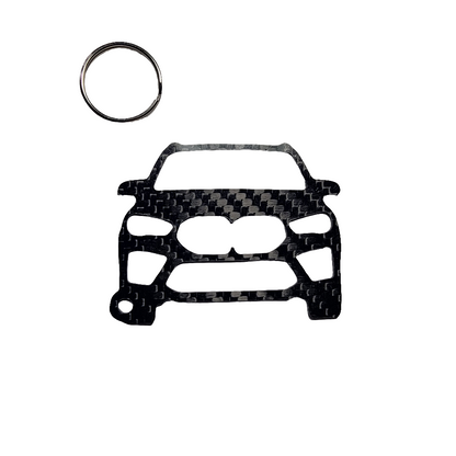 Carbon Fiber keychain for BMW X6 M (2020-Present) G06 Inspired Keychain Lanyard gift front view Glossy Twill