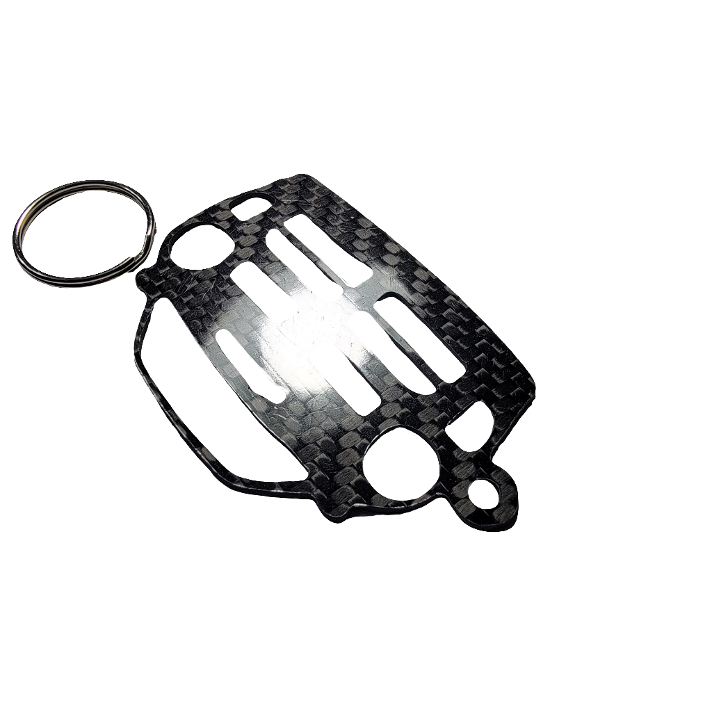 Carbon Fiber keychain for Dodge Neon SRT-4 (2003-2005)  Inspired Keychain Lanyard  front view Glossy Twill