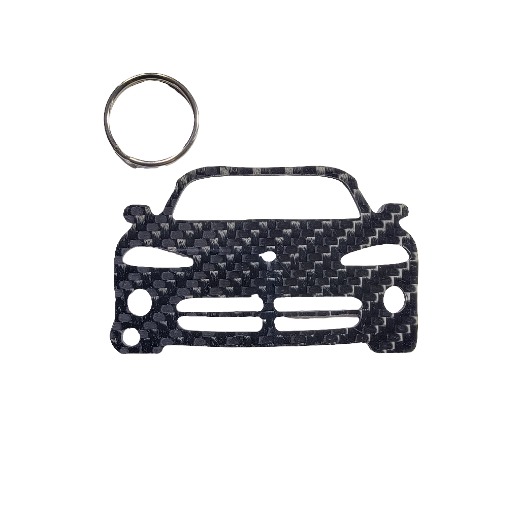 Carbon Fiber keychain for Dodge Viper SR I (1991-1995) 1st Generation Inspired Keychain Lanyard  front view Glossy Twill