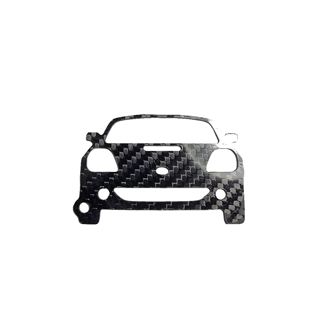 Carbon Fiber keychain for Toyota MR2 MRS ZZW30 (1999-2001) 3rd Generation W30 Inspired Keychain Lanyard  front view Glossy Twill