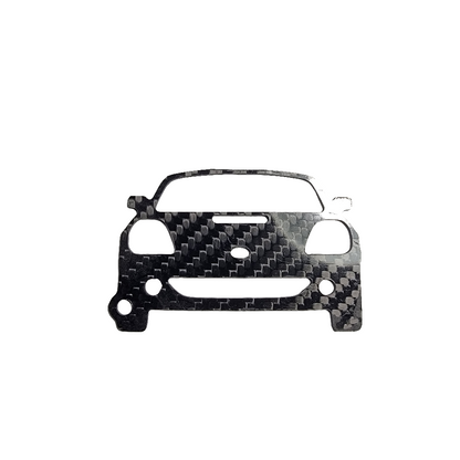 Carbon Fiber keychain for Toyota MR2 MRS ZZW30 (1999-2001) 3rd Generation W30 Inspired Keychain Lanyard  front view Glossy Twill