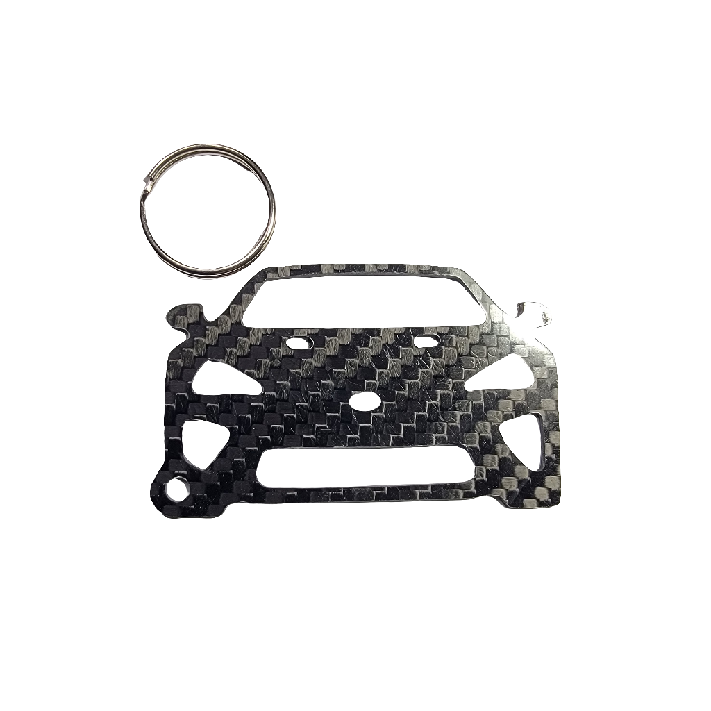 Carbon Fiber keychain for Lexus LFA (2011-2013) Inspired Keychain Lanyard  front view Glossy Twill