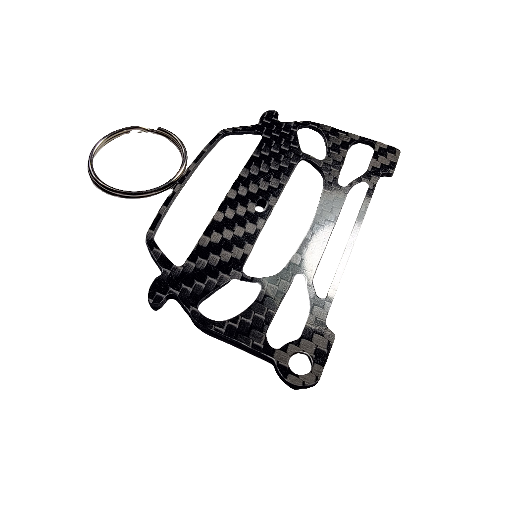 Carbon Fiber keychain for Mercedes-Benz S63 (Coupe) W222 (2014-2017) Inspired Keychain Lanyard  front view Glossy Twill gift
