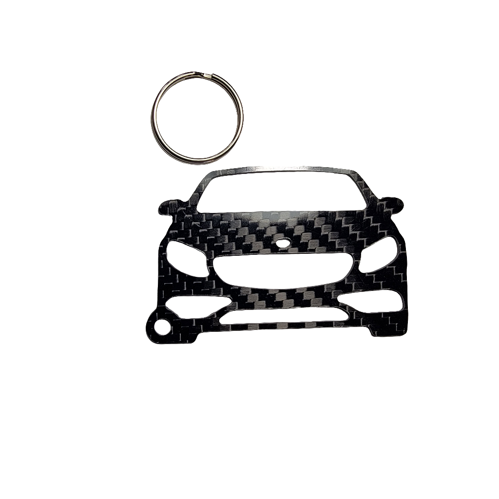 Carbon Fiber keychain for Mercedes-Benz S63 (Coupe) W222 (2014-2017) Inspired Keychain Lanyard  front view Glossy Twill gift