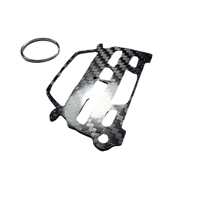 Carbon Fiber keychain for BMW M3 E46 (2001-2006) Inspired Keychain Lanyard gift front view Glossy Twill
