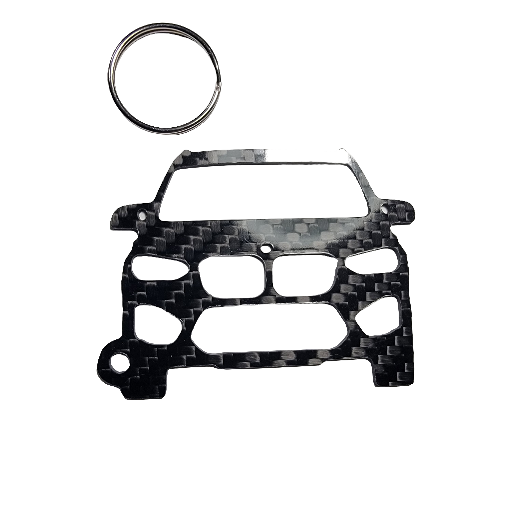 Carbon Fiber keychain for BMW X3M F97 (2020-2021) Inspired Keychain Lanyard gift front view Glossy Twill