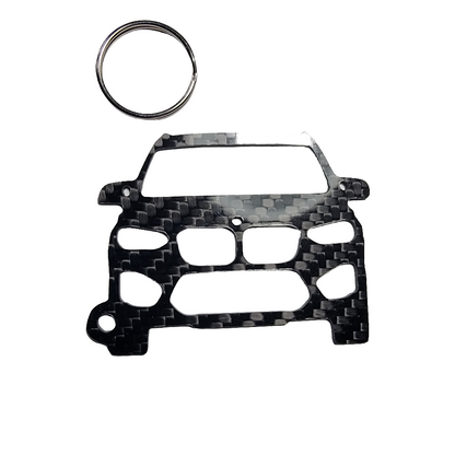 Carbon Fiber keychain for BMW X3M F97 (2020-2021) Inspired Keychain Lanyard gift front view Glossy Twill
