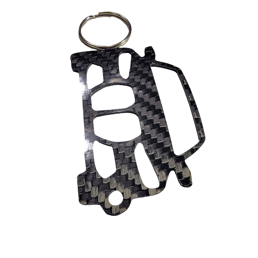 Carbon Fiber keychain for BMW M3 G80 (2021-Present) Inspired Keychain Lanyard gift front view Glossy Twill