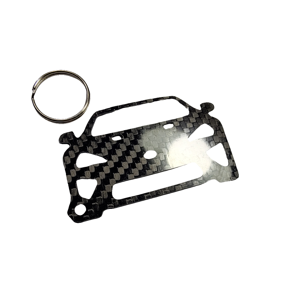 Carbon Fiber keychain for Lexus LFA (2011-2013) Inspired Keychain Lanyard  front view Glossy Twill