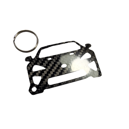 Carbon Fiber keychain for Lexus LFA (2011-2013) Inspired Keychain Lanyard  front view Glossy Twill