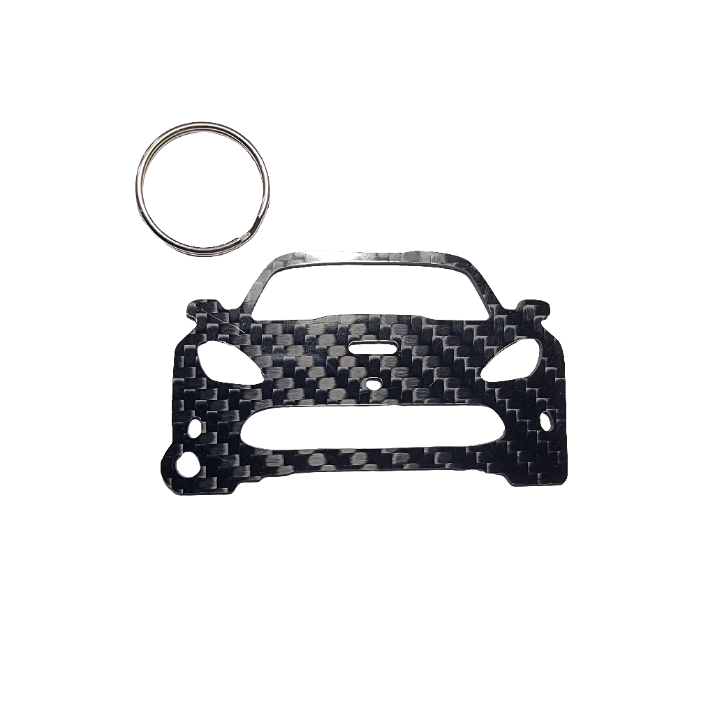 Carbon Fiber keychain for Dodge Viper VX (2013-2017) 5th Generation Inspired Keychain Lanyard  front view Glossy Twill