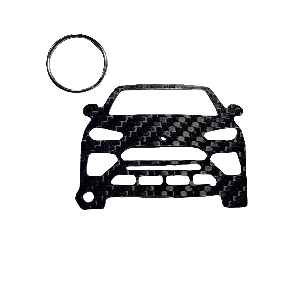 Carbon Fiber keychain for Lamborghini Urus (2018-Present) SUV Inspired Keychain Lanyard  front view Glossy Twill gift