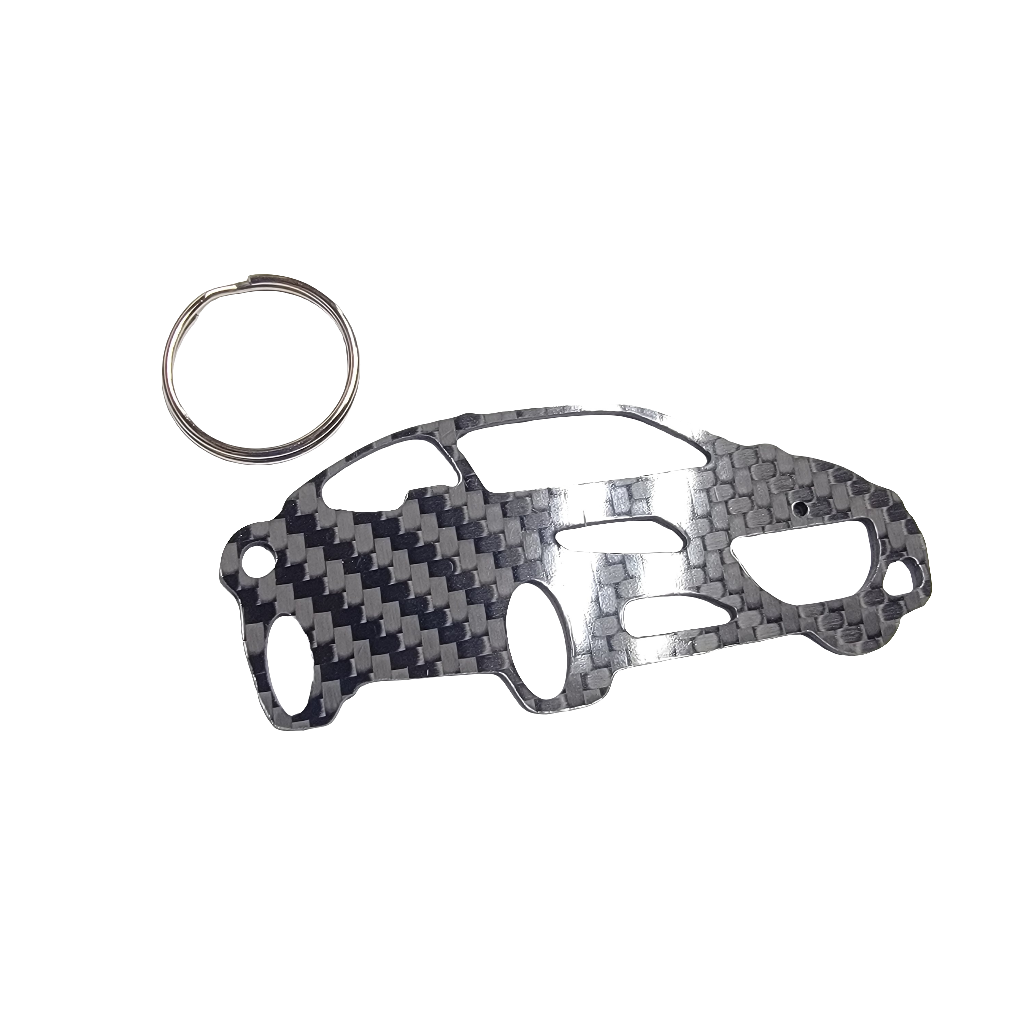 Carbon Fiber keychain for Honda CR-Z CRZ (2011-2016) Inspired Keychain Lanyard 3D  Front view Glossy Twill