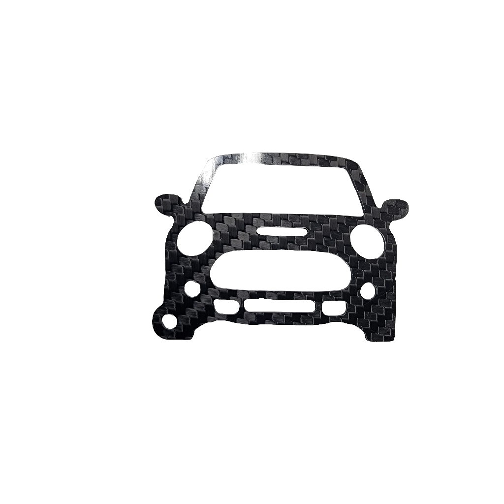 Carbon Fiber keychain for Mini Cooper S F56 (2014-2021) 3rd Generation Inspired Keychain Lanyard  front view Glossy Twill (Copy)