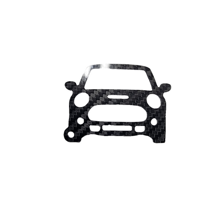 Carbon Fiber keychain for Mini Cooper S F56 (2014-2021) 3rd Generation Inspired Keychain Lanyard  front view Glossy Twill (Copy)