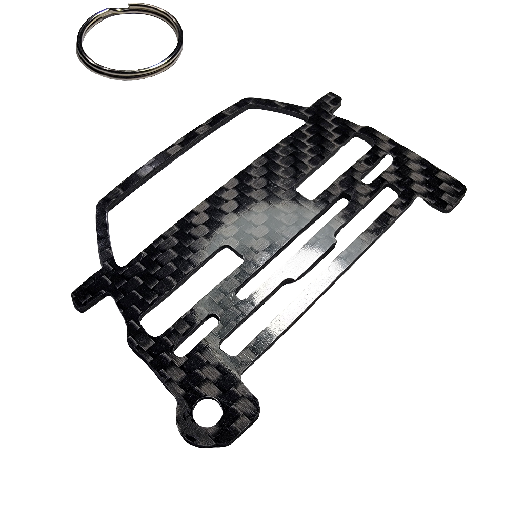 Carbon Fiber keychain for Toyota Levin AE86 (1985-1987) Inspired Keychain Lanyard  front view Glossy Twill