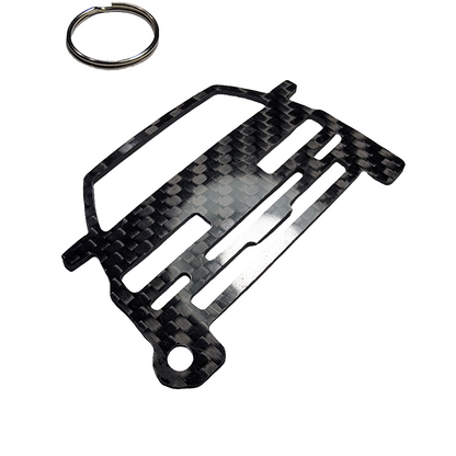 Carbon Fiber keychain for Toyota Levin AE86 (1985-1987) Inspired Keychain Lanyard  front view Glossy Twill