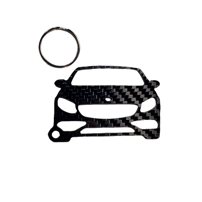 Carbon Fiber keychain for Mercedes-Benz S63 (Coupe) W222 (2014-2017) Inspired Keychain Lanyard  front view Glossy Twill gift