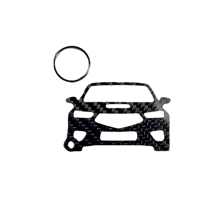 Carbon Fiber keychain for Acura Integra (2024-Present) Inspired Keychain Lanyard FRONT  view Glossy Twill