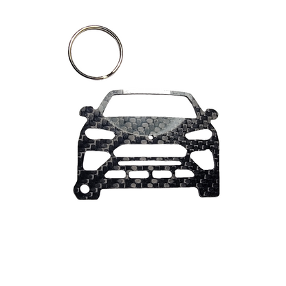 Carbon Fiber keychain for Lamborghini Urus (2018-Present) SUV Inspired Keychain Lanyard  front view Glossy Twill gift