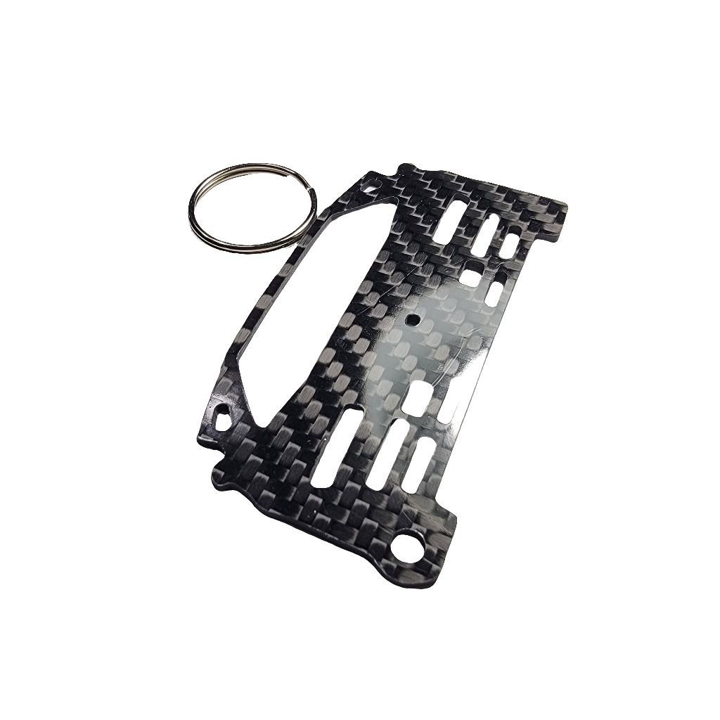 Carbon Fiber keychain for Lamborghini Countach (1978-1988) Inspired Keychain Lanyard  front view Glossy Twill gift