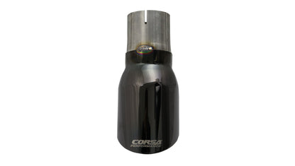 Corsa Single Universal 2.75in Inlet / 4in Outlet Black PVD Pro-Series Tip Kit TK005BLK