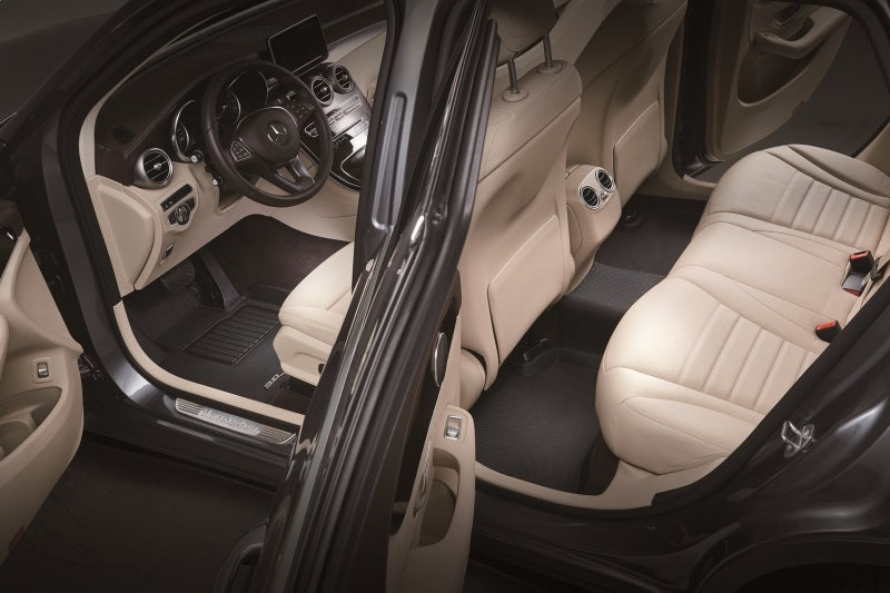 3D MAXpider 2021 Chevrolet Tahoe / GMC Yukon 7-Seats Kagu 1st 2nd 3rd Row Floormats - Black L1CH09301509