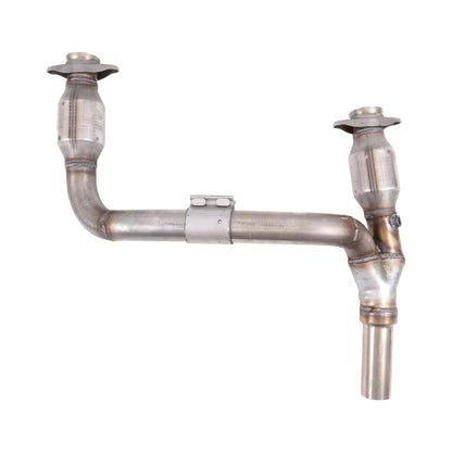 Jeep Wrangler 3.8 1-5/8 Long Tube Exhaust Headers With High Flow Cats Polished Silver Ceramic 07-11