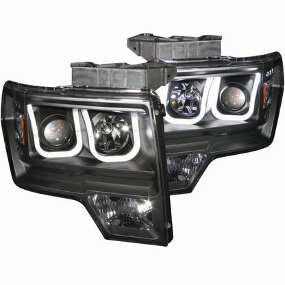 Anzo 2009-2014 Ford F-150 Projector Headlights w/ U-Bar Black