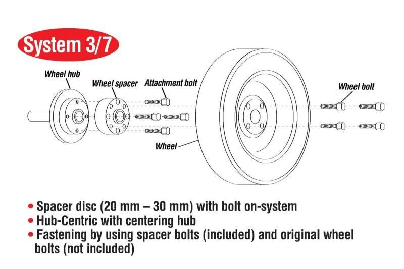 Eibach Pro-Spacer System 35mm Black Spacer - 2015 Ford Mustang Ecoboost / V6 / GT
