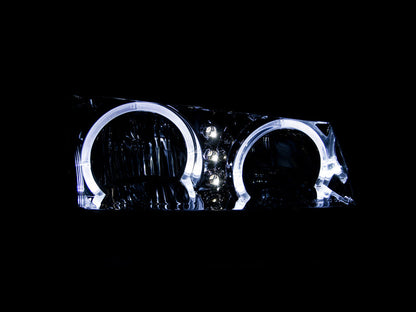 Anzo 2003-2006 Chevrolet Silverado 1500 Crystal Headlights w/ Halo Black