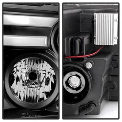 Spyder Dodge Ram 09-12 Projector Headlights Light Bar DRL Black PRO-YD-DR09-LBDRL-BK 5081001