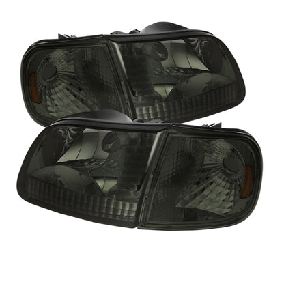 SPYDER Xtune Ford F150 97-03 / Expedition 97-02 Crystal Headlights w/Corner Smoke HD-JH-FF15097-SET-AM-SM 5070333
