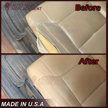 2014-2021 Toyota Tundra Driver OR Passenger Side Replacement Leather OR Synthetic Leather Seat Cover: Black