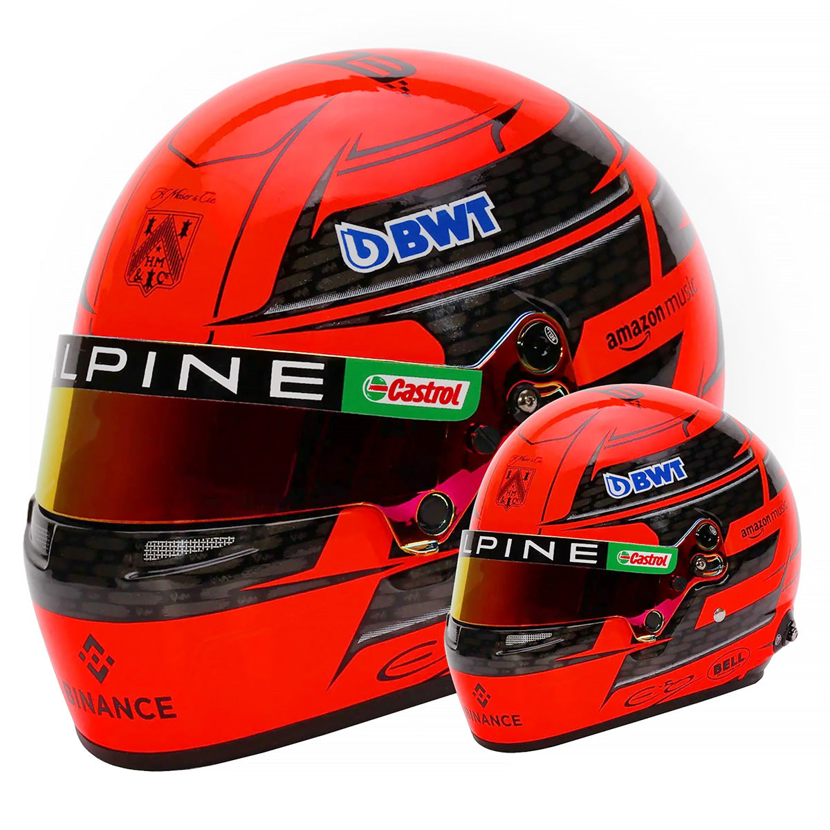 Bell HP77 Esteban Ocon 1:2 Scale F1 Mini Helmet | Alpine 2024 F1 Season