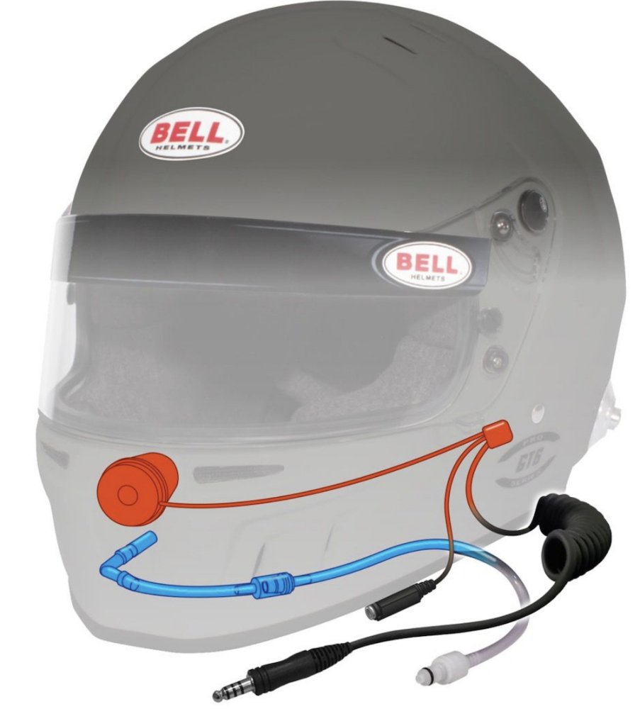 Bell HP6 8860-2018 RD-4C Carbon Fiber Helmet with Built-in Electronics/Hydration