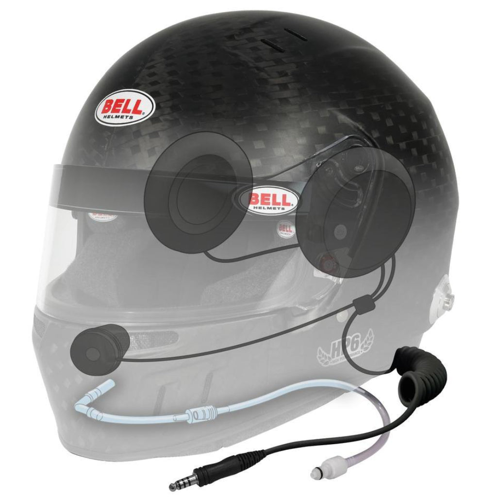 Bell HP6 EVO-II 8860-2018 RD-4C/EC Carbon Fiber Helmet with Built-in Earcup Speakers /Hydration