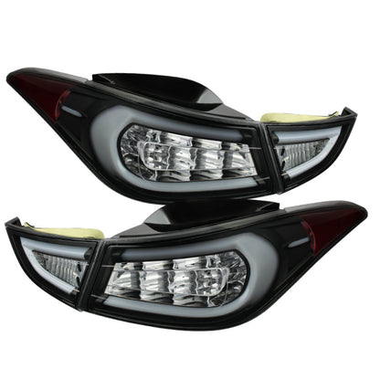 Spyder Hyundai Elantra 11-13 Light Bar LED Tail Lights Black ALT-YD-HYELAN11-LED-BK 5072788