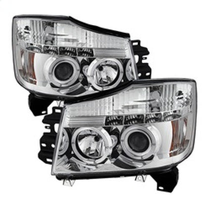Spyder Nissan Titan 04-14/Armada 04-07 Projector Headlights LED Halo LED Chrm PRO-YD-NTI04-HL-C 5011589