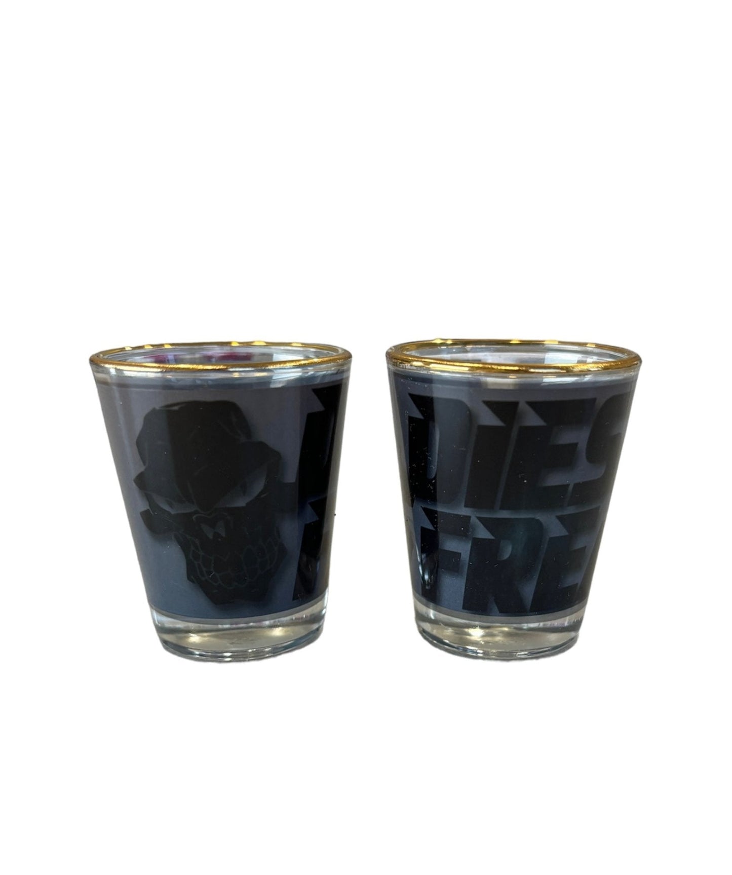 Black Diesel Freak Shot Glass with Gold Rim