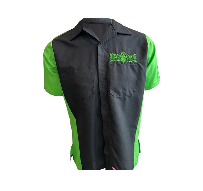 Black & Green Diesel Freak Work Shirt
