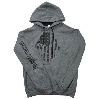 Charcoal Grey Patriot Flag Hoodie