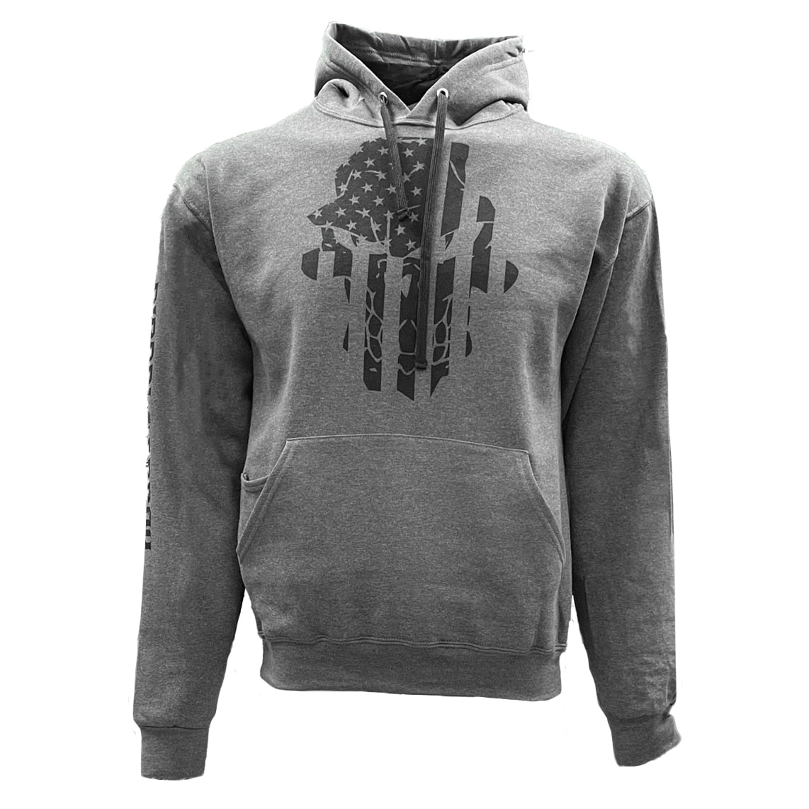 Charcoal Grey Patriot Flag Hoodie