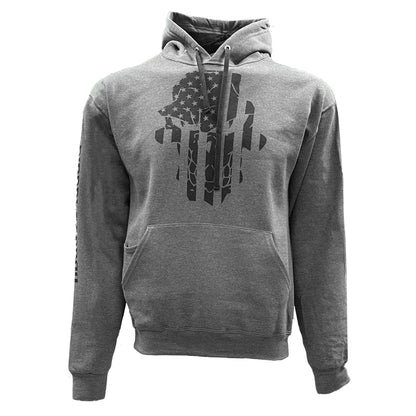 Charcoal Grey Patriot Flag Hoodie
