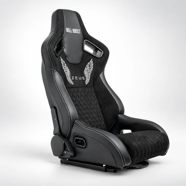 BULL BOOST ZEUS Collection Black Reclinable Racing Seats – Pair