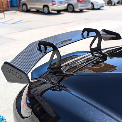 2017-2024 Porsche 718 Boxster & Cayman (982) GT4 RS Style Dry Carbon Fiber Swan Neck Wing | FYBR Aerodynamics
